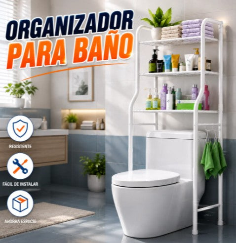 ORGANIZADOR DE BAÑO METALICO FINO