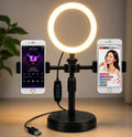 ARO DE LUZ TIK TOK CON SOPORTE PARA 2 CELULARES
