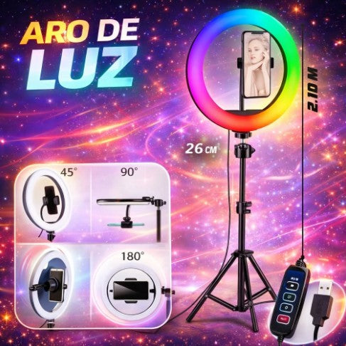 ARO DE LUZ H12 DRGB 26 CM