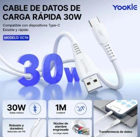 ORIGINAL CABLE USB A TIPO C / 30W Ref:-745D22